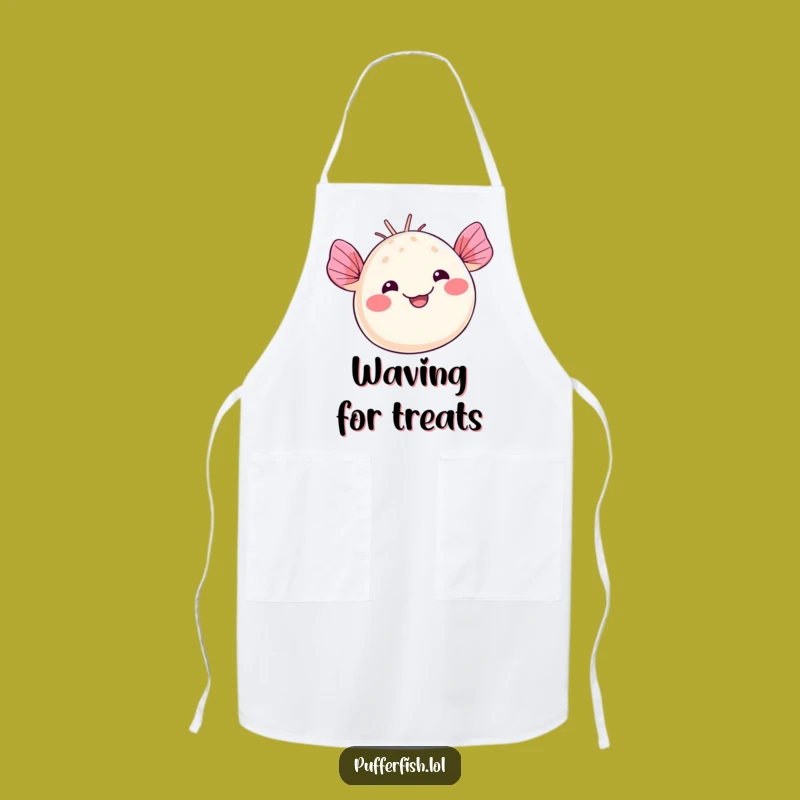 Funny Kawaii Pufferfish Apron: Cook with a Smile, The Ultimate Funny Gift!