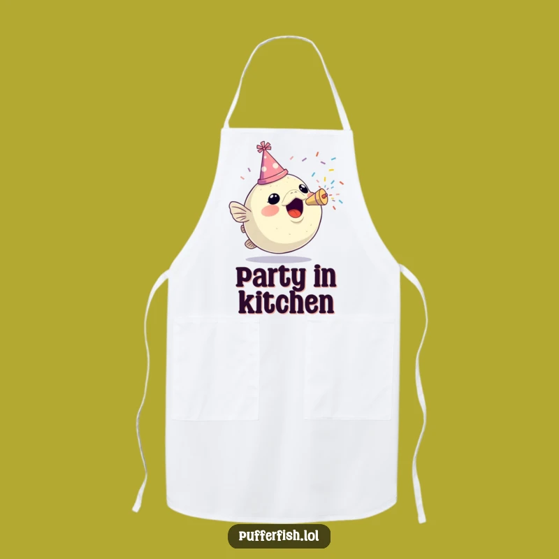 Funny Pufferfish Party Apron: Cook and Celebrate with Flair!