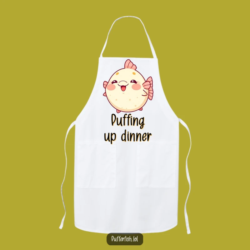 Kawaii Pufferfish Apron: Cook with Funny, Adorable Excitement!