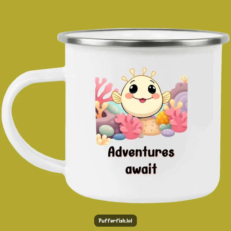 Funny Explorer Pufferfish Mug: Sip with Curiosity on Your Adventures Gift