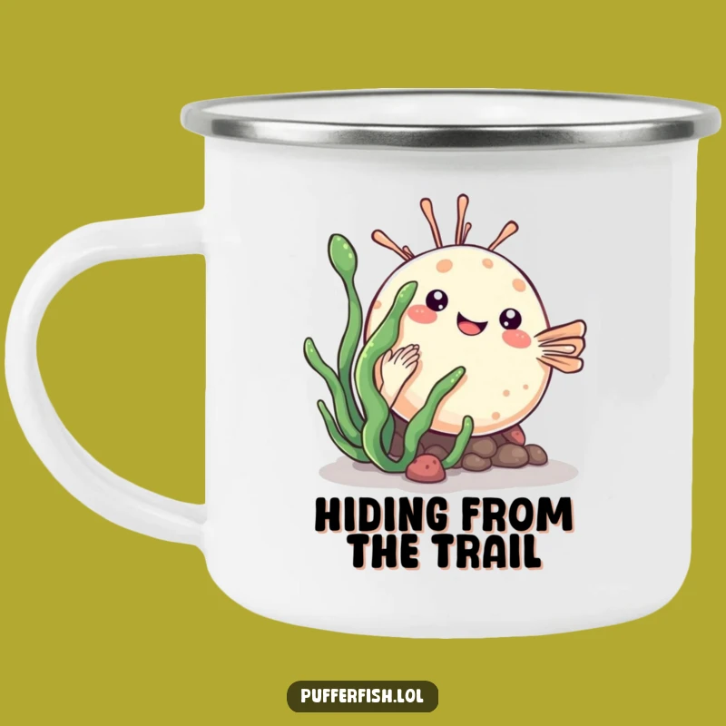 Funny Kawaii Pufferfish Camping Mug: Playful Adventures Start Here