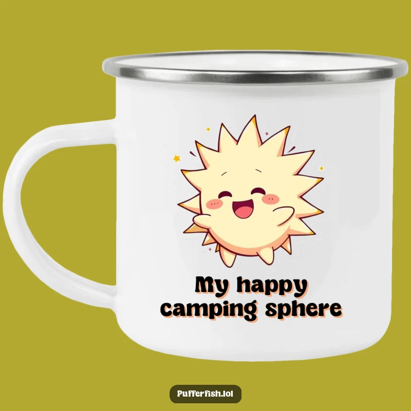 Funny Spiky Character Camping Mug - Adventure Fuel for Energetic Souls