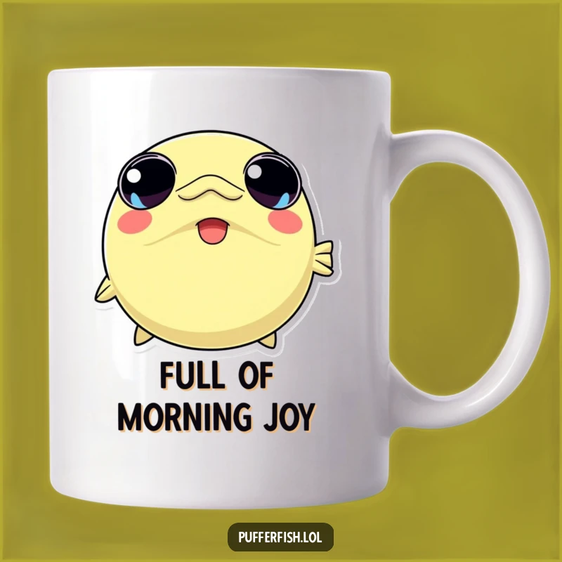 Funny Kawaii Pufferfish Mug: Joyful Inflation and Perfect Gag Gift