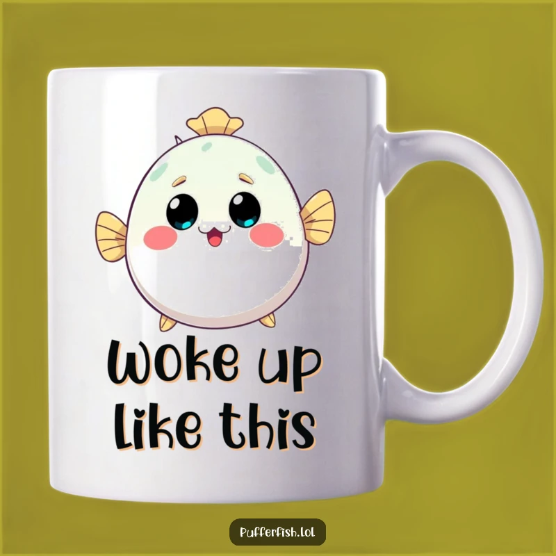 Funny Kawaii Pufferfish Mug - Inflating Surprise Gift, Perfect Cute Ocean Lover!