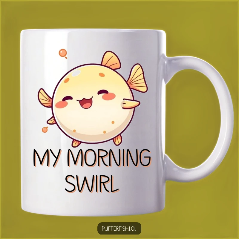 Funny Pufferfish Spinning Mug: Pure Delightful Fun, Perfect Funny Gift!