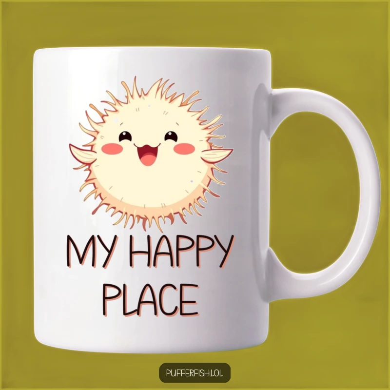 Funny Happy Spinning Pufferfish Mug: The Perfect Joyful Gift for Pufferfish Lovers