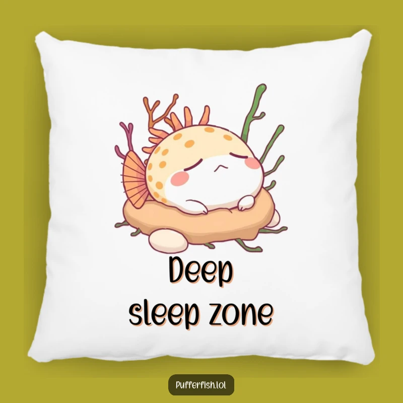 Funny Peaceful Pufferfish Pillow - Cozy Sleep Accent, Delightful Funny Gift