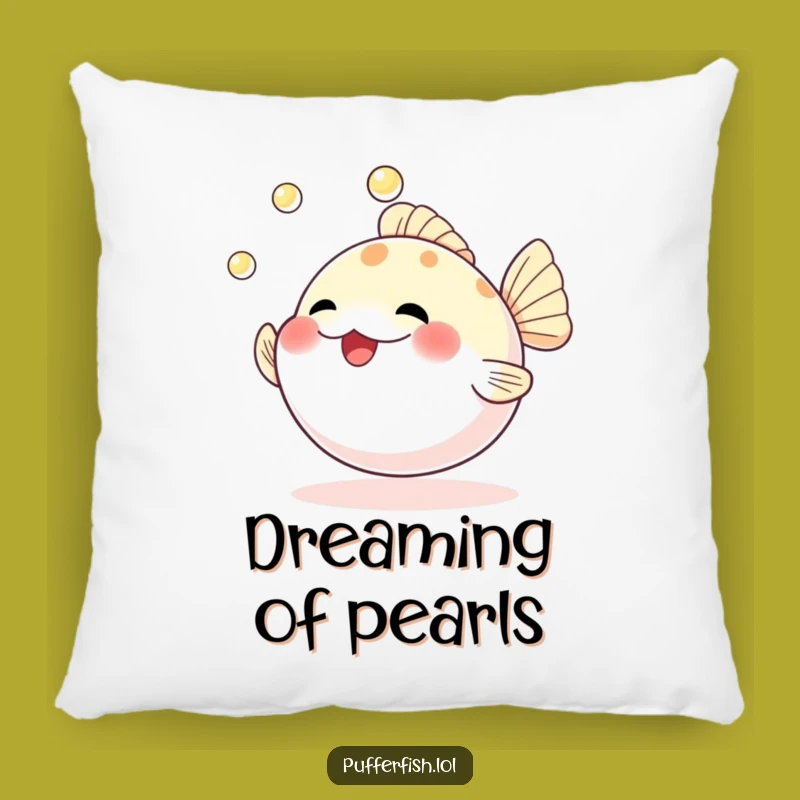Soft Funny Pufferfish Pearl Juggling Pillow: Cuddle Up with Comedy!