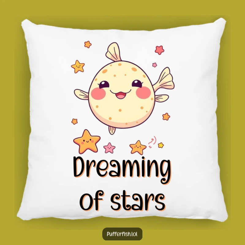 Funny Kawaii Pufferfish Juggling Pillow - Sea Star Comfort, Perfect Cute Accent!