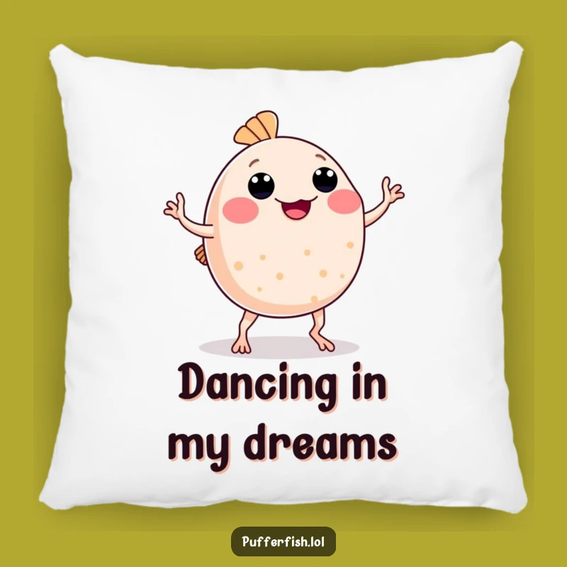 Funny Pufferfish Dance Pillow: Comfy Moves, Chuckle-Worthy Accent, Great Gift