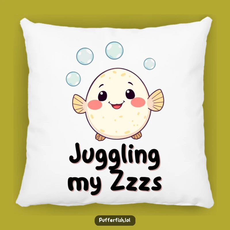 Funny Pufferfish Juggling Pillow: Cozy Comfort and Playful Accent