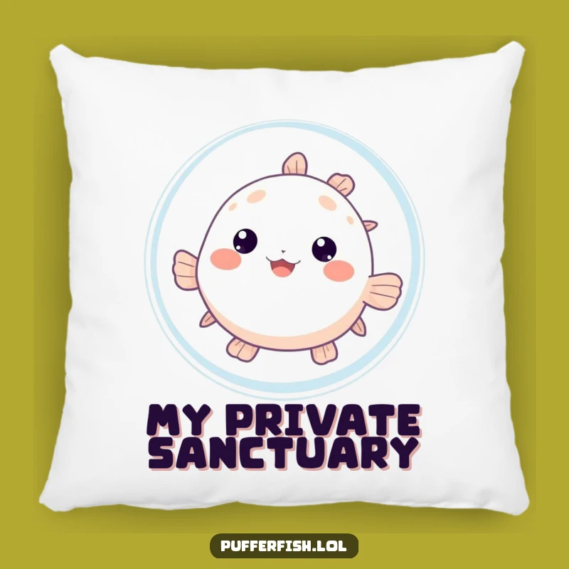 Funny Pufferfish Bubble Pillow: Cozy Comfort, Hilarious Funny Gift!