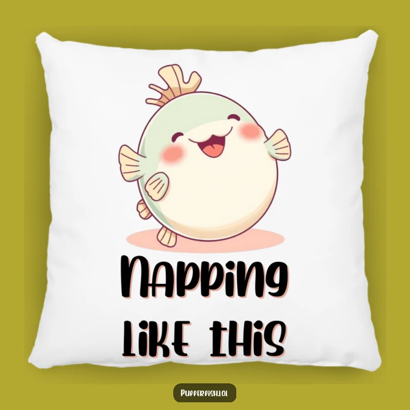 Funny Rolling Pufferfish Pillow: Cozy Glee Cushion, Your Ultimate Funny Gift