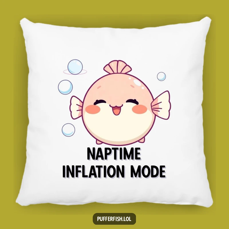 Funny Pufferfish Bubble Pillow: Soft, Cute & Hilarious Home Decor Gift