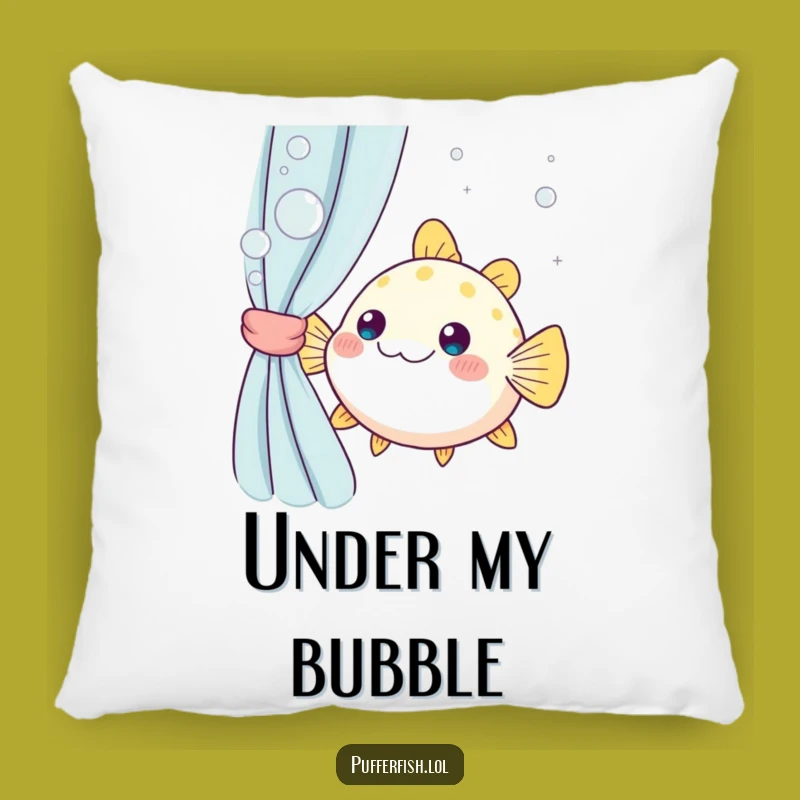 Funny Kawaii Pufferfish Peek Pillow: Soft, Cute, and Hilarious Decor