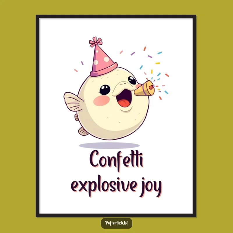 Printable Funny Pufferfish Party Art: Instant Festive Decor!