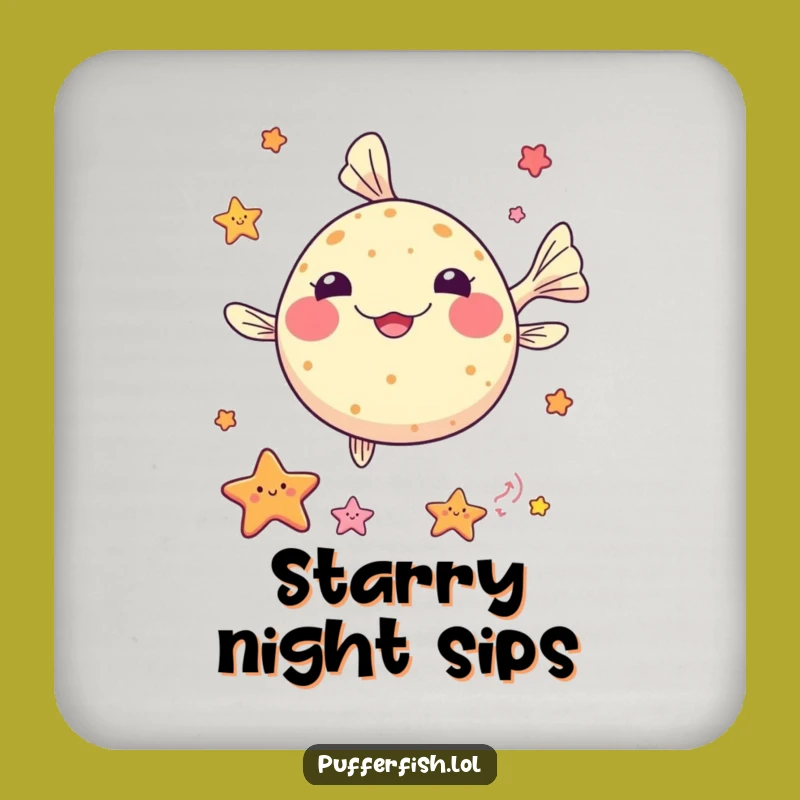 Funny Kawaii Pufferfish Juggling Coaster - Talented Ocean Protection, Perfect Cute Gift!