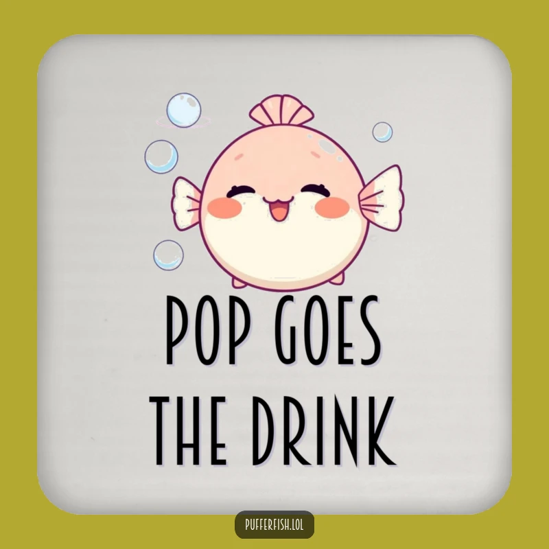 Funny Pufferfish Bubble Coaster: Protect Surfaces with Hilarious Charm