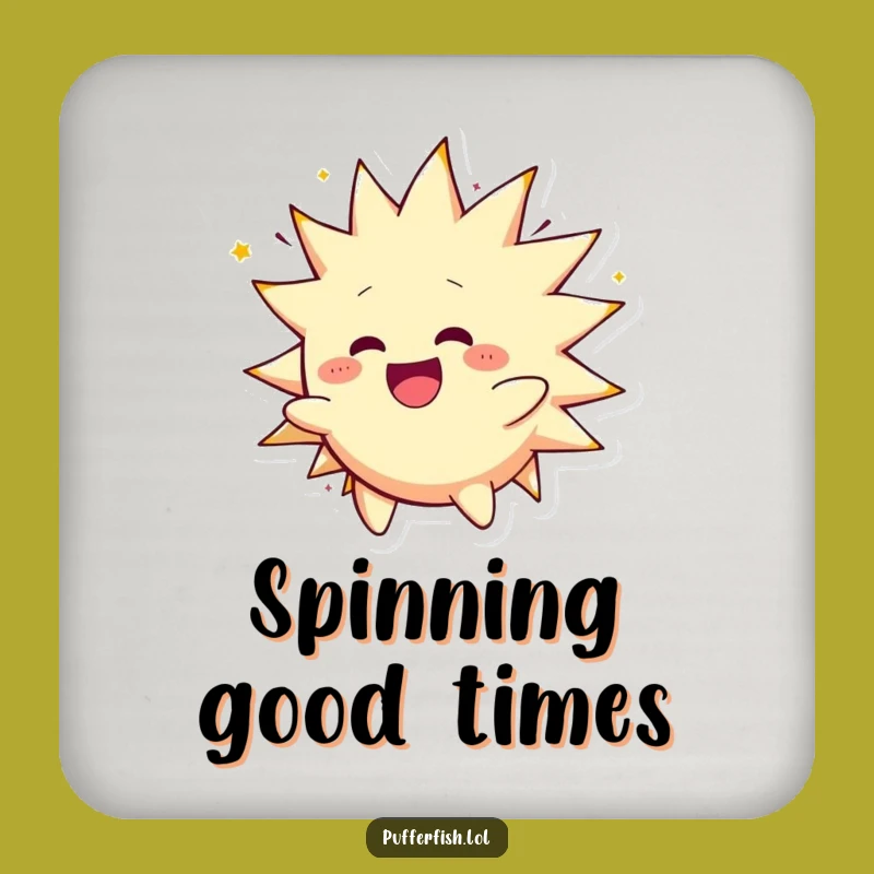Funny Spiky Character Coaster - Protect Surfaces with Spirited Charm