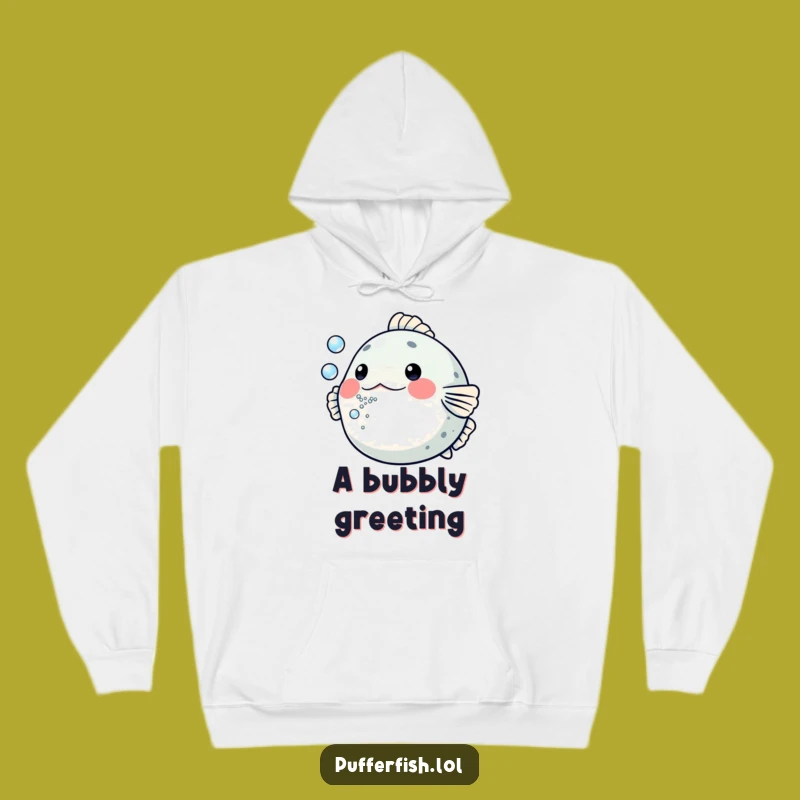 Cozy Funny Pufferfish Bubbles Hoodie: Warm, Playful, and Humorous Gift