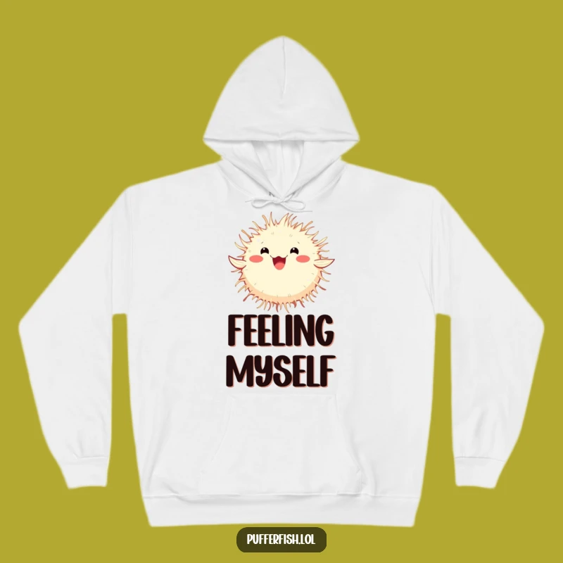 Funny Cozy Pufferfish Hoodie: Warm and Hilarious Happiness for Chilly Days Gift