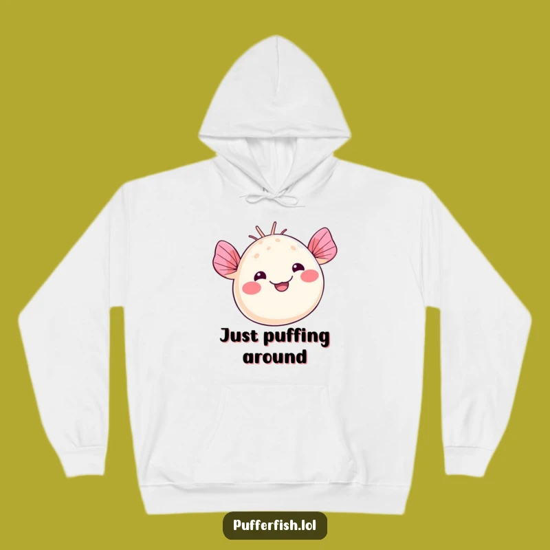 Funny Kawaii Pufferfish Hoodie: Cozy Waves, Your New Favorite Funny Gift!