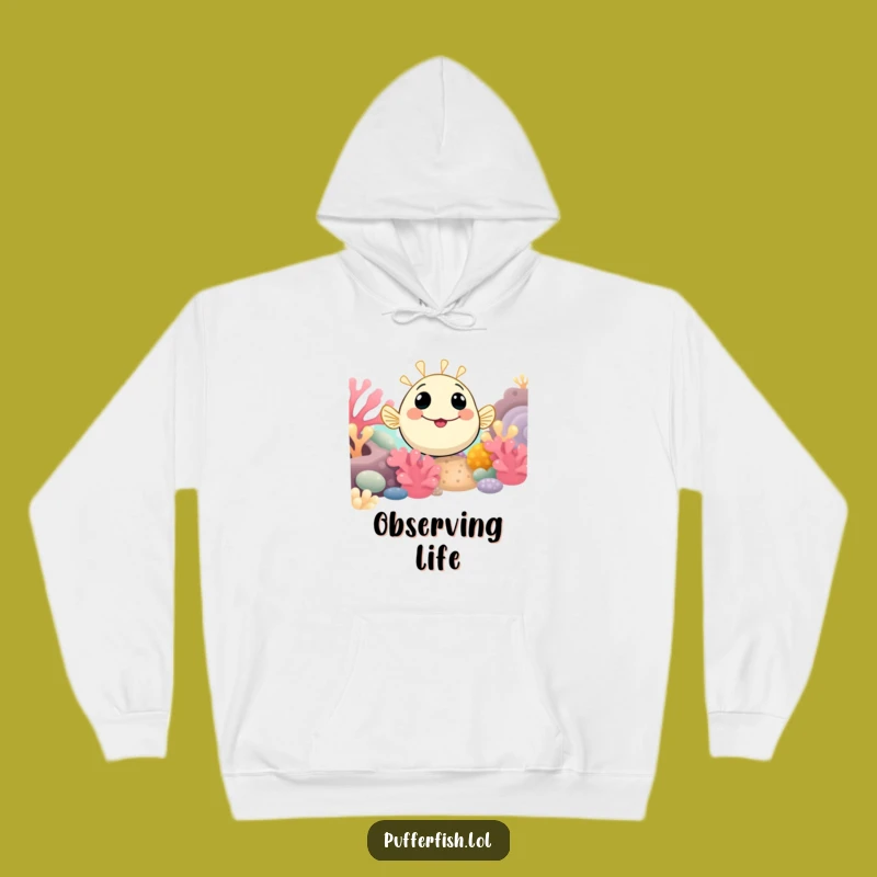 Funny Cozy Pufferfish Hoodie: Warmth and Wonder Gift for Curious Souls