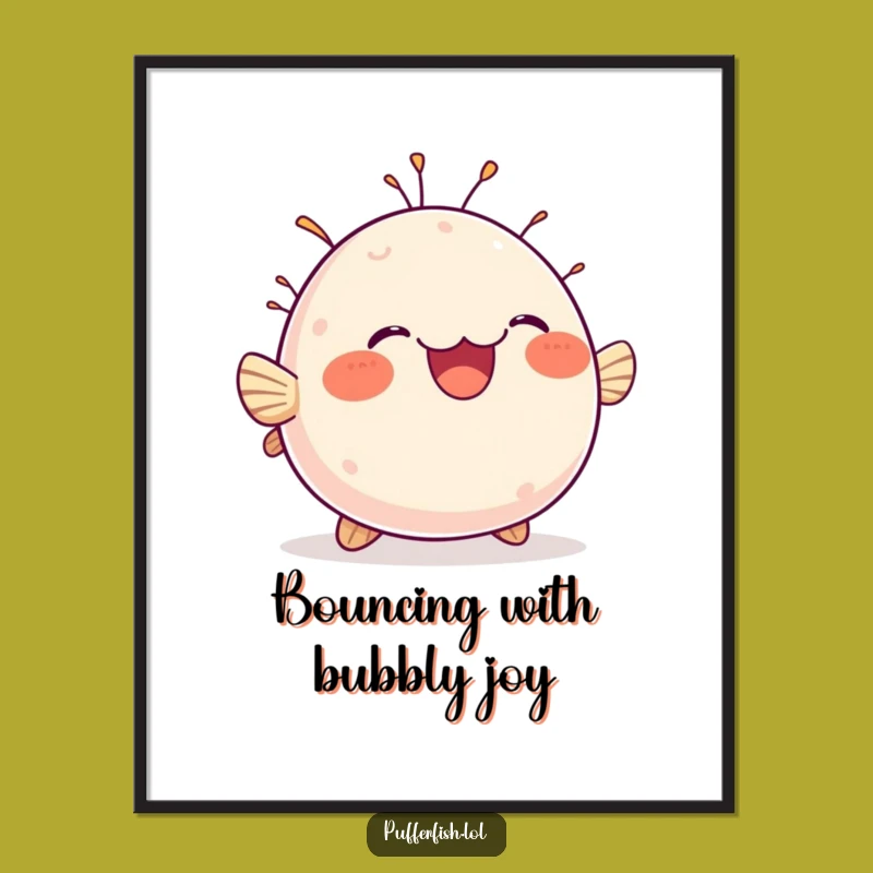 Free Printable Wall Art: Bobbing Pufferfish for Delightful Downloadable Decor