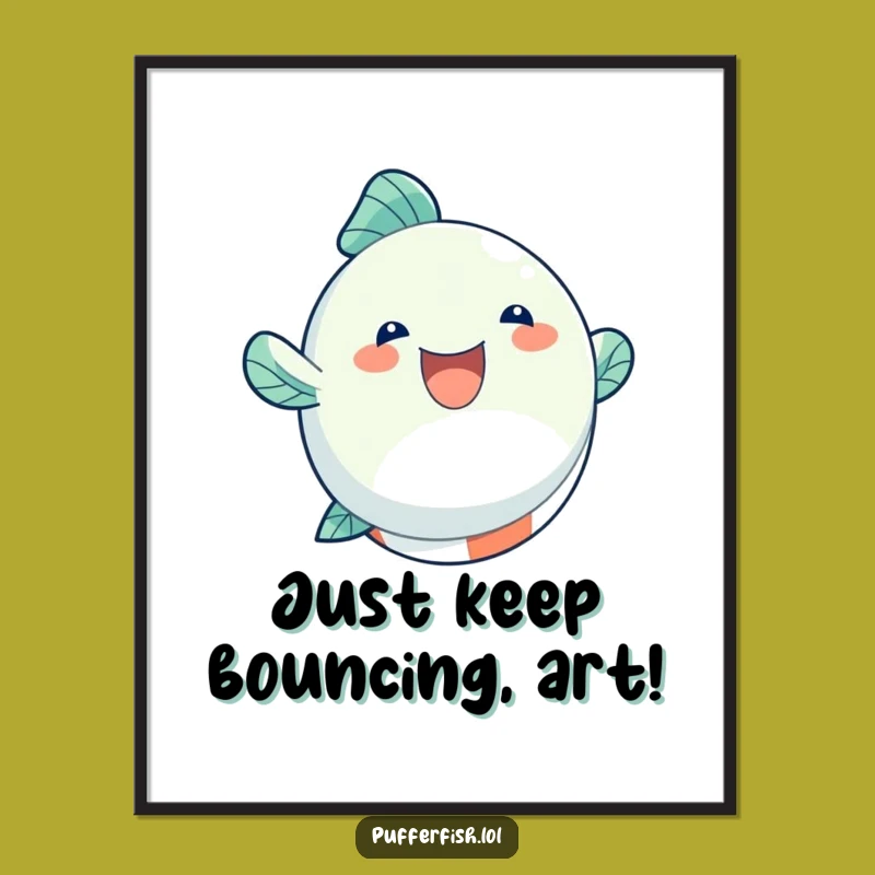 Funny Free Printable Wall Art: Bouncing Fish Ball Joyful Downloadable Decor