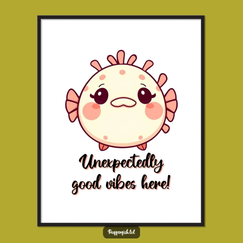 Mischievous Pufferfish Free Printable Wall Art - Quirky Decor