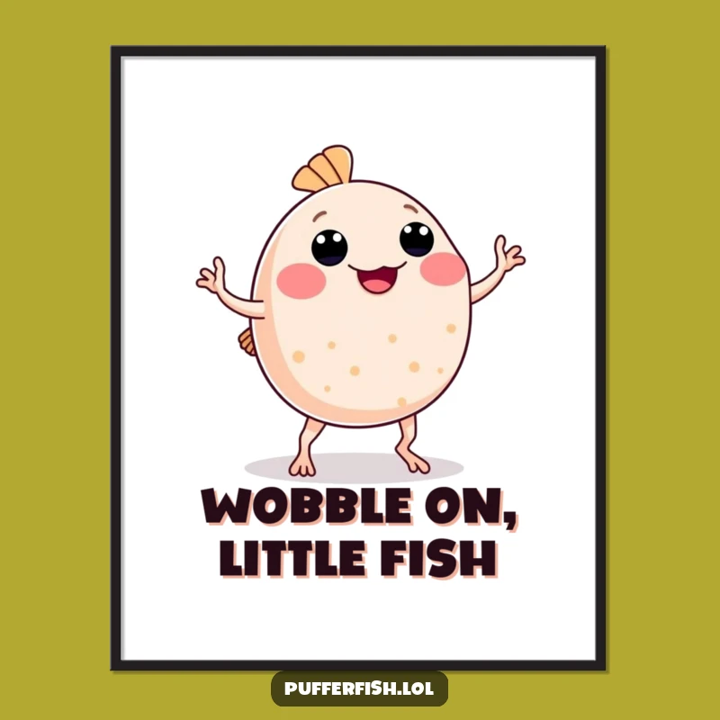 Silly Dancing Pufferfish 'Art' Free Printable: Hilarious Downloadable Decor