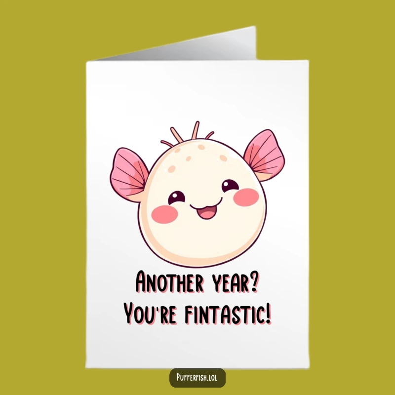 Free Printable Birthday Card: Silly Pufferfish Wave for a Hilarious Celebration!