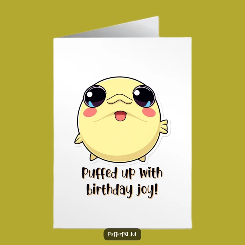 Free Printable Pufferfish Birthday Card: Joyful Inflation, Funny Downloadable Gift for Blow Your Mind Birthdays