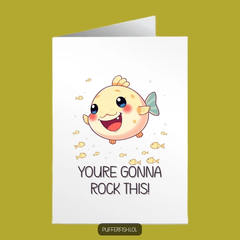 Free Printable Congrats Card: Pufferfish Delight - Funny Downloadable Gift!