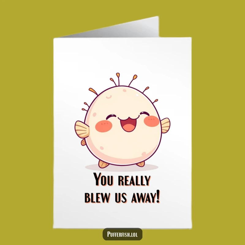 Free Printable Congrats Card: Bobbing Pufferfish for a Gleeful Downloadable Gift