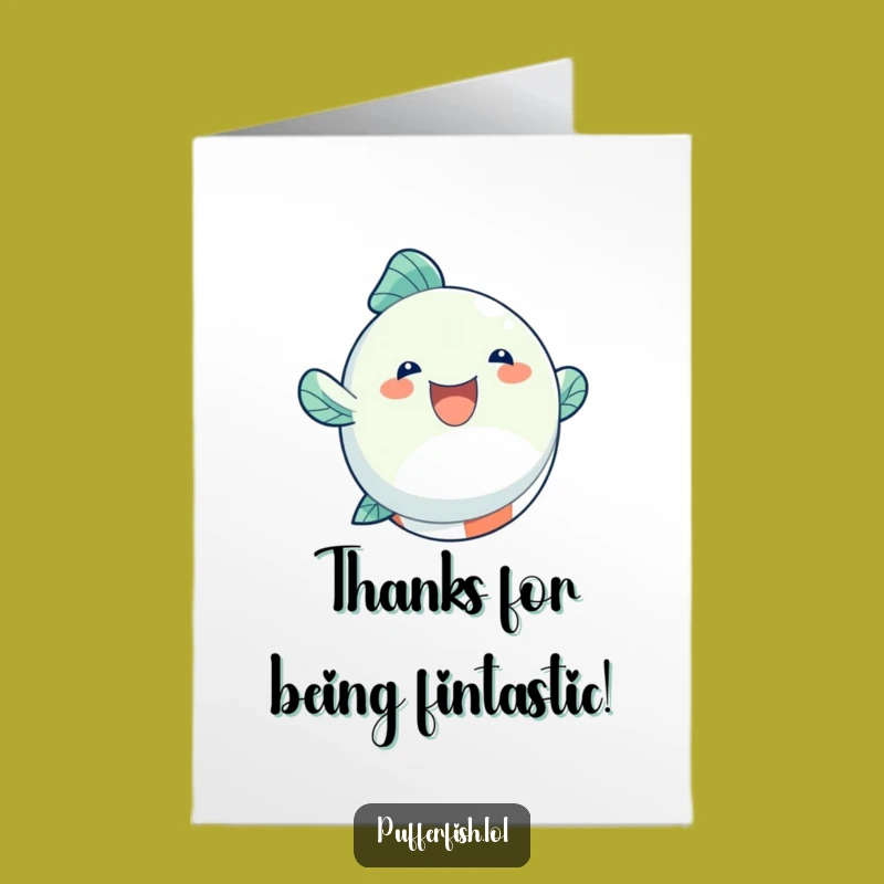 Free Printable Thank You Card: Bouncing Fish Ball Funny Downloadable Gratitude