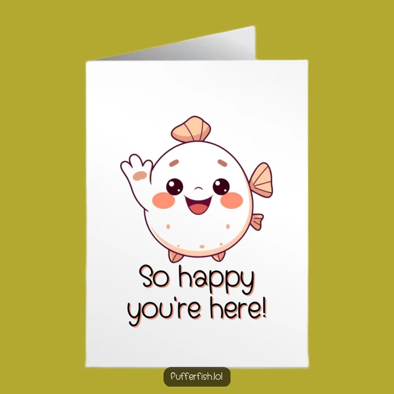 Smiling Pufferfish Free Printable Thank You Card - Cute & Fun