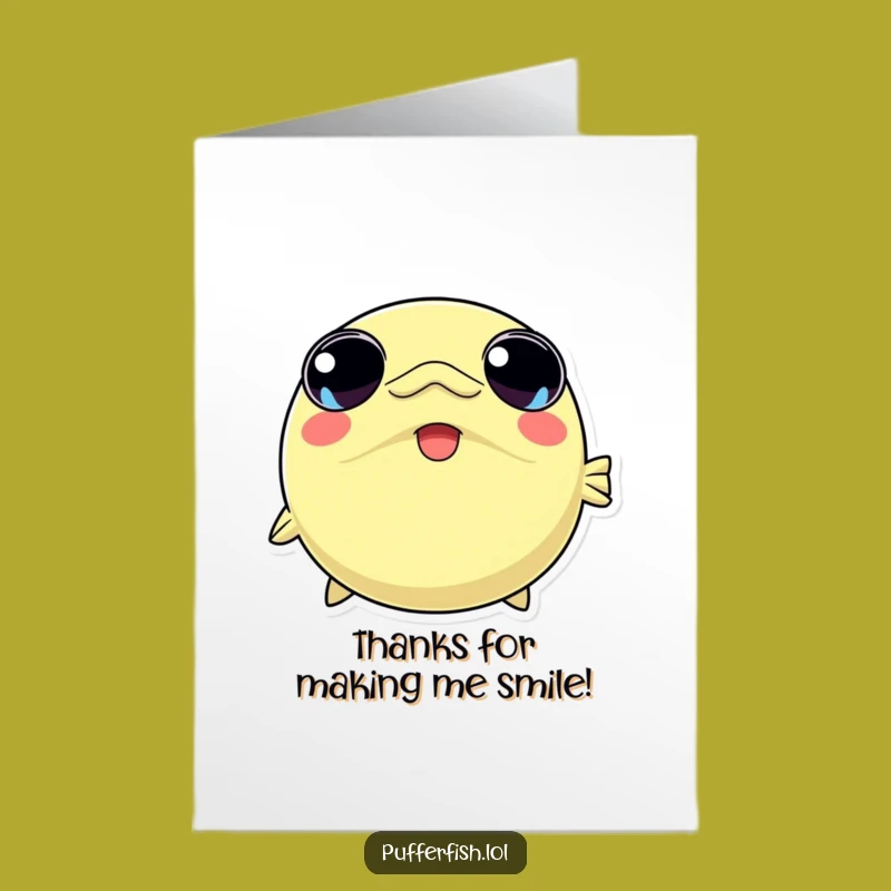 Free Printable Pufferfish Thank You Card: Puffed Up Thanks, Funny Downloadable Note for Appreciation