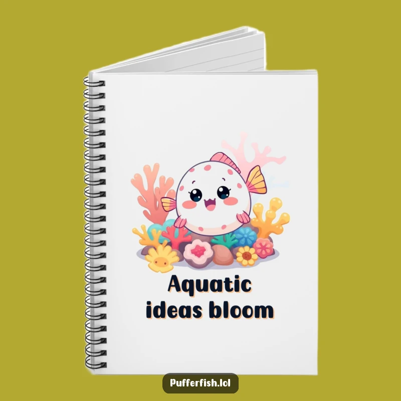 Funny Kawaii Pufferfish Notebook: Exploring Fish Journal for Marine Adventures