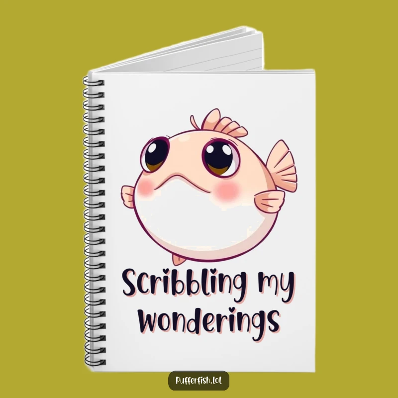 Funny Curious Pufferfish Notebook: Wide-Eyed Ideas & Observations