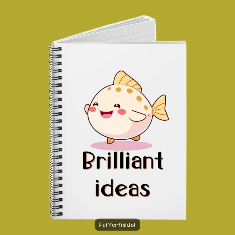 Funny Pufferfish Dance Notebook: Sparkling Journal, Perfect Funny Gift