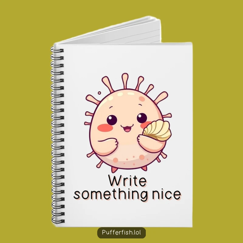Funny Pufferfish Seashell Notebook: Friendly Journal, Perfect Funny Gift