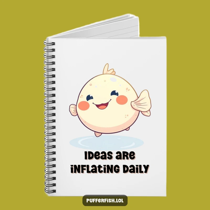 Funny Pufferfish Grin Notebook - Jot Down Hilarious Ideas with Joy