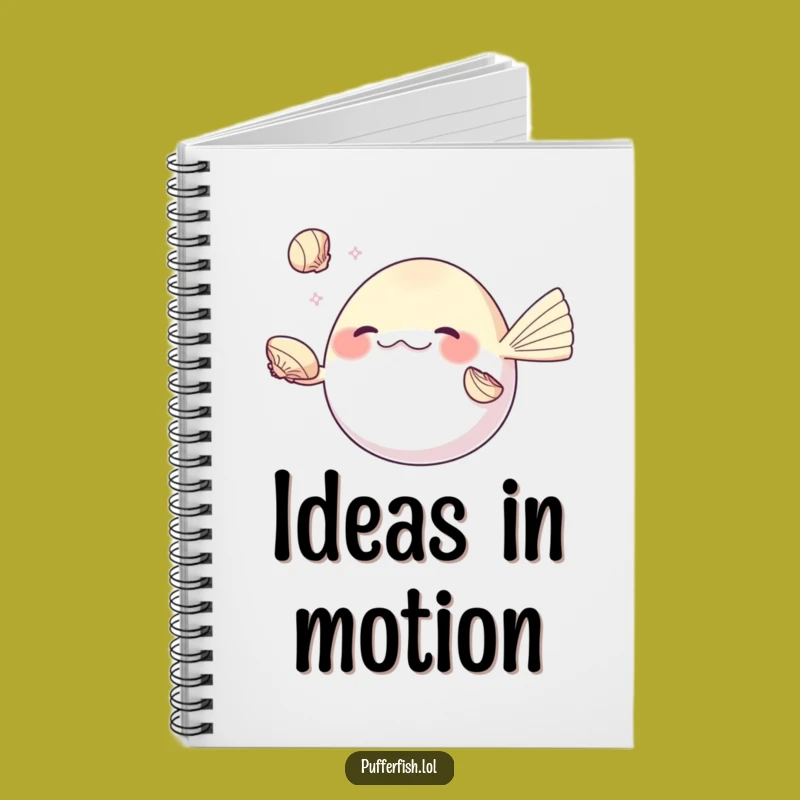 Funny Juggling Pufferfish Notebook: Seashell Skill Journal, Your Perfect Funny Gift