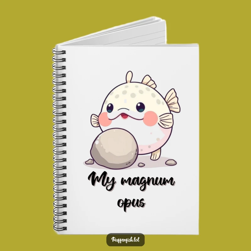 Funny Pufferfish Grit Notebook: Jot Down Determined Ideas!