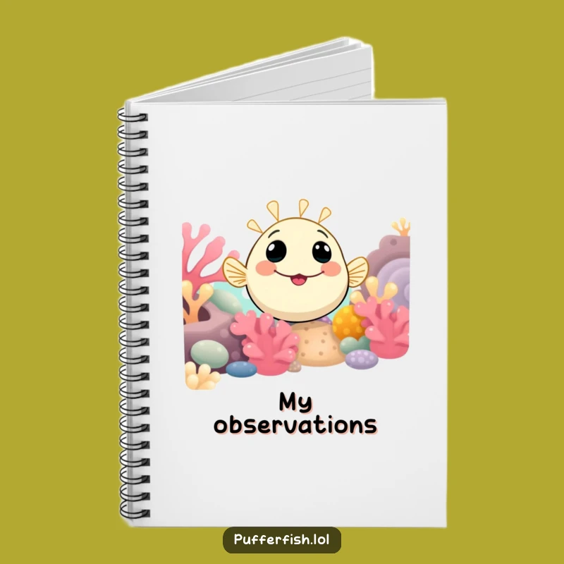 Funny Curious Pufferfish Notebook: Jot Down Your Inquisitive Thoughts Gift