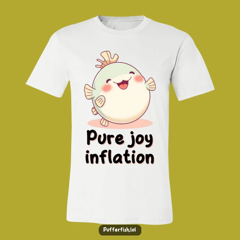 Funny Rolling Pufferfish T-Shirt: Glee-Filled Funky Design, Your Perfect Funny Gift
