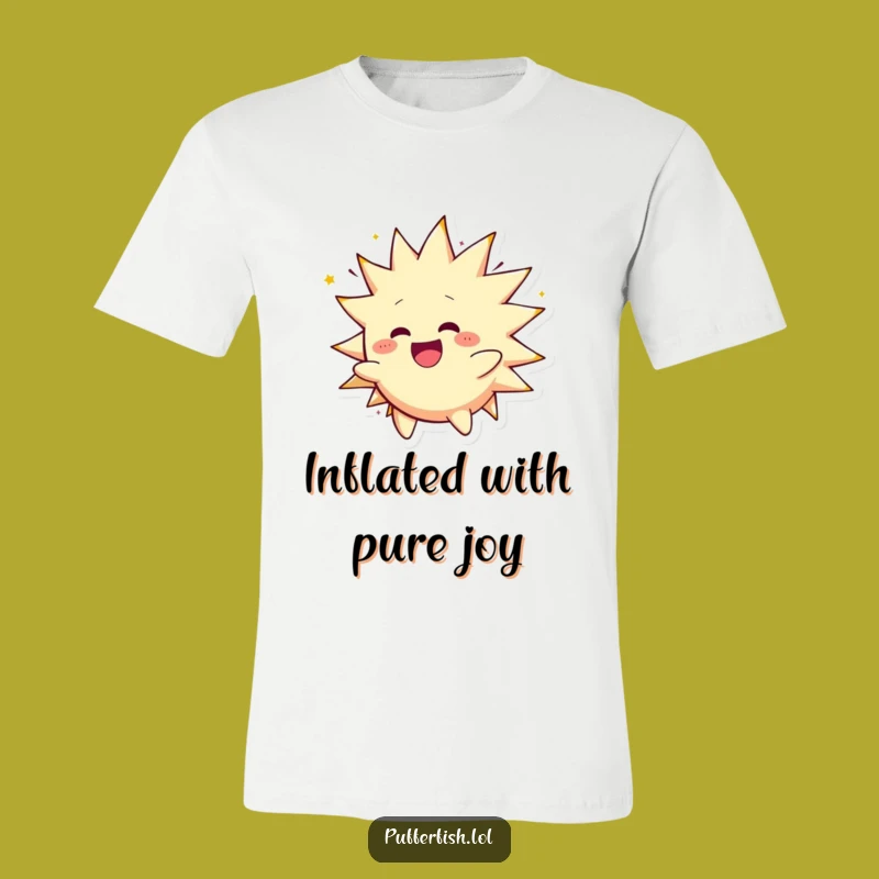 Funny Spiky Character Spinning T-Shirt - Comedic Apparel for Energetic Souls