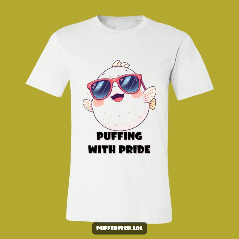 Funny Pufferfish T-Shirt: Giggling in Sparkly Shades for Ultimate Coolness