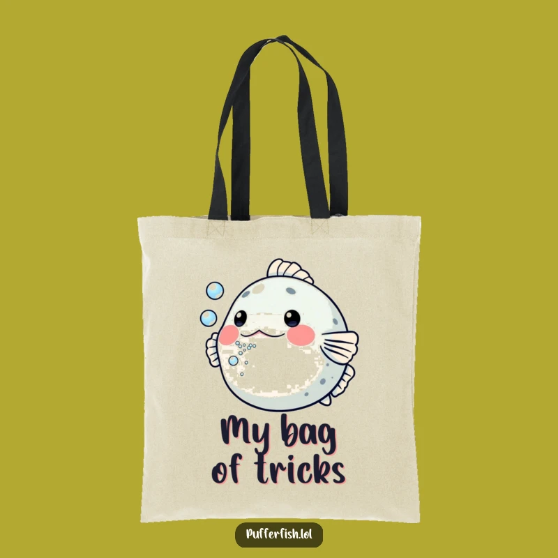 Funny Pufferfish Bubbles Tote Bag: Carry Playfulness, Perfect Gift